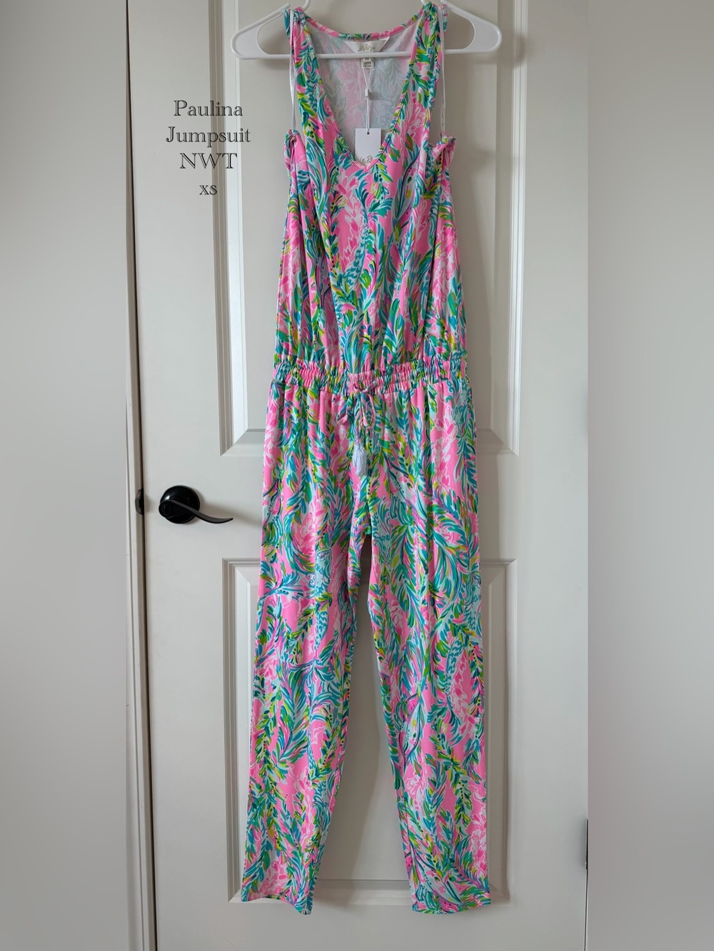 Lilly Pulitzer Pink Tropical-Print Jumpsuit